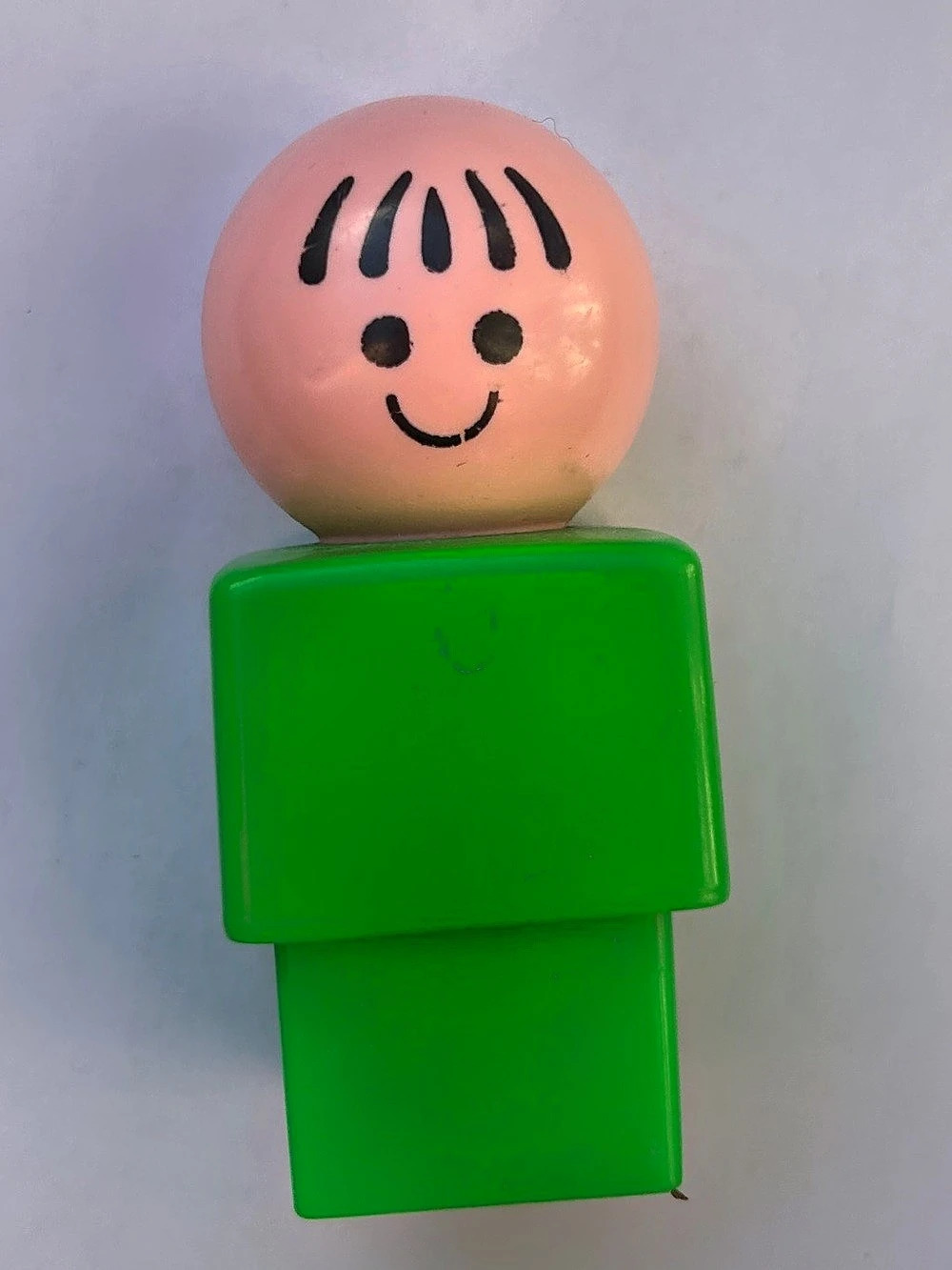 Fisher-Price Little People Vintage Green Body Boy Peg Figure